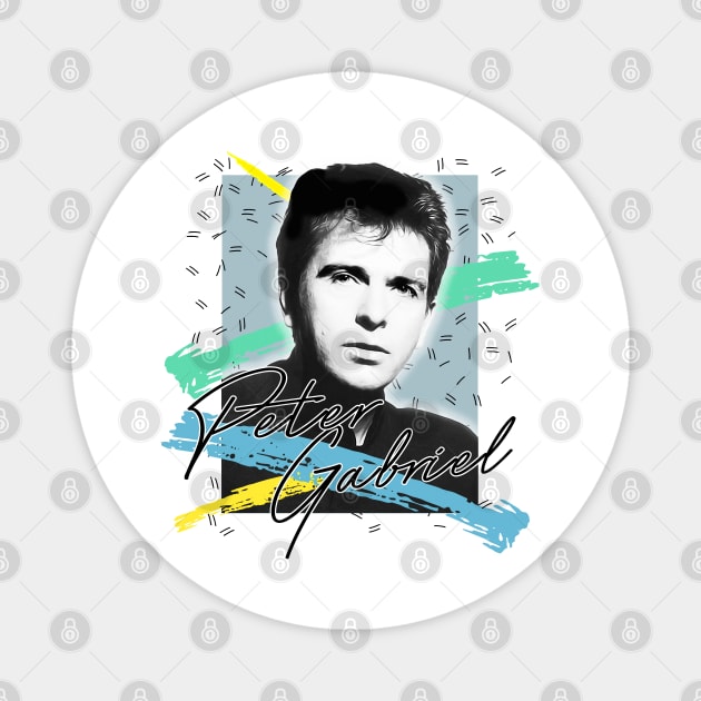 Peter Gabriel / 1980s Aesthetic Fan Art Design Magnet by DankFutura